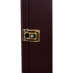 HOMCOM 24" x 32" Jersey Frame Display Case, UV-Resistant Jersey Shadow Box with 2 Keys, Hanger, Cherry Brown