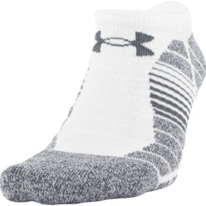 Under Armour Adult Elevated Performance No Show Socks, 3-Pairs , White , Large