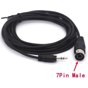 GLHONG 7 Pin Din Cable, Midi Male to 3.5mm 1/8" Male Audio Adapter Cord for Bang & Olufsen B&O, Naim, Quad Stereo Systems (1.5 Meter)