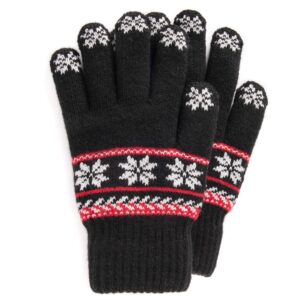 Muk Luks Women's Gloves, Ebony, OSFM