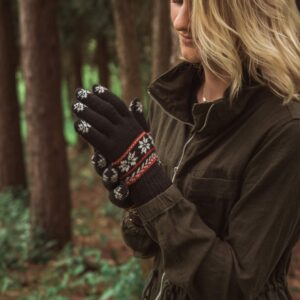 Muk Luks Women's Gloves, Ebony, OSFM