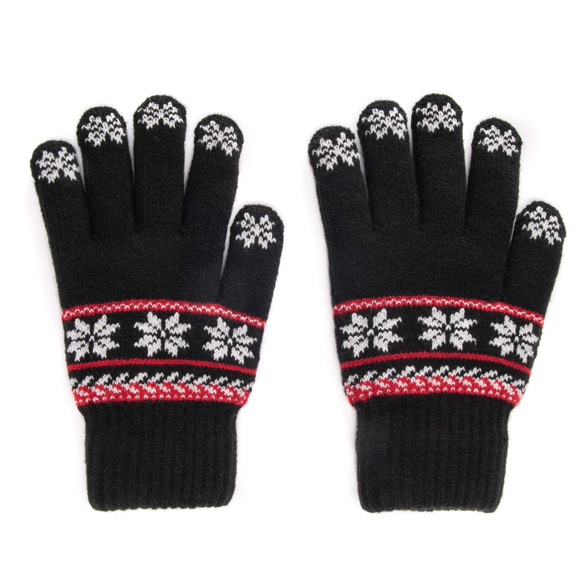 Muk Luks Women's Gloves, Ebony, OSFM