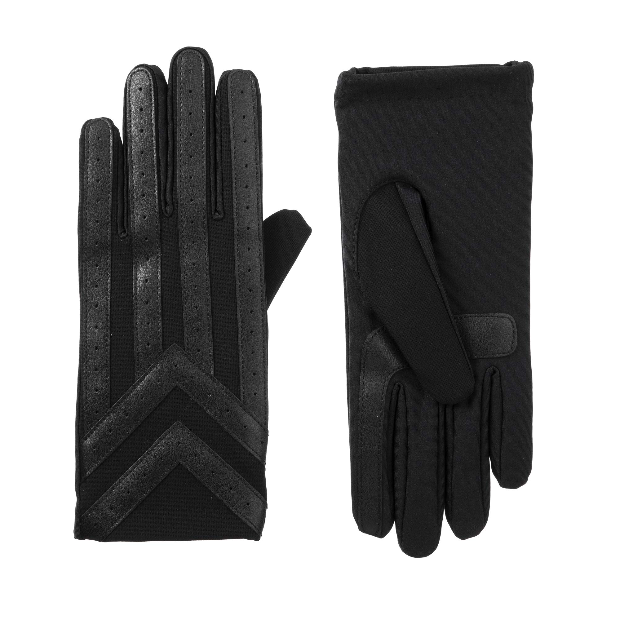 isotoner boys MenÂ’s Spandex Touchscreen Cold Weather Gloves, Smartdri Black, Large US