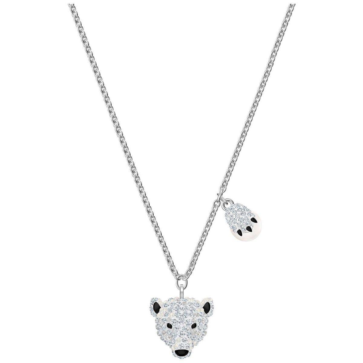 SWAROVSKI Crystal Authentic Polar Bestiary Pendant Necklace, Bp Lmul, Rhodium Plated - Hypoallergenic Fancy Jewelry and Everyday Fashion Accessory - Nickel Free Day to Evening Jewelry for Women