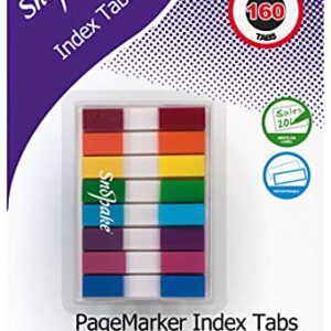 Snopake Index Tab PageMarkers with Colour Coded Tips 45 x 8 mm - 160 Tabs - Assorted [Ref: 15845]