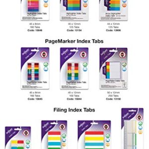 Snopake Index Tab PageMarkers with Colour Coded Tips 45 x 8 mm - 160 Tabs - Assorted [Ref: 15845]