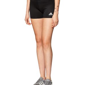 adidas Women's Alphaskin Volleyball 4-Inch Short Tights Black/White 2XS5