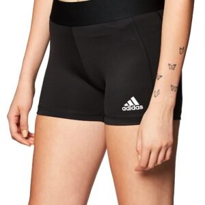 adidas Women's Alphaskin Volleyball 4-Inch Short Tights Black/White 2XS5