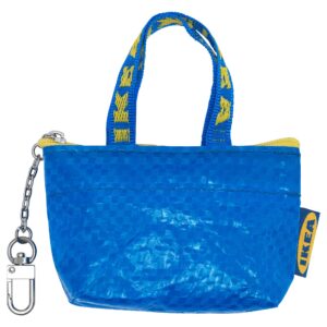 ikea key & coin purse knolig bag small blue with one zipper bag (1 set)