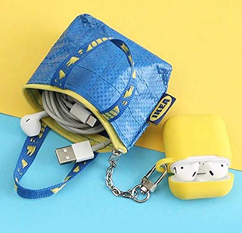 IKEA Key & Coin Purse KNOLIG Bag Small Blue with One Zipper Bag (1 set)