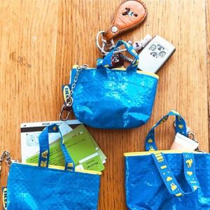 IKEA Key & Coin Purse KNOLIG Bag Small Blue with One Zipper Bag (1 set)