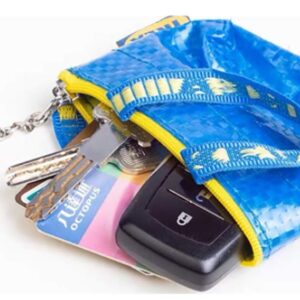 IKEA Key & Coin Purse KNOLIG Bag Small Blue with One Zipper Bag (1 set)