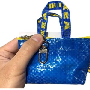 IKEA Key & Coin Purse KNOLIG Bag Small Blue with One Zipper Bag (1 set)