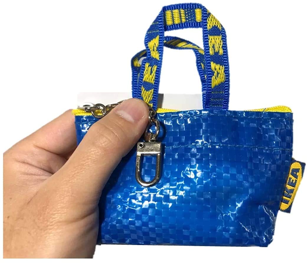 IKEA Key & Coin Purse KNOLIG Bag Small Blue with One Zipper Bag (1 set)