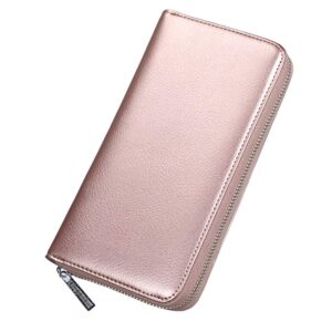 FEITH&FELLY Large Capacity Credit Card Wallet - Leather Secure RFID Wallet for Women 36 Slots…