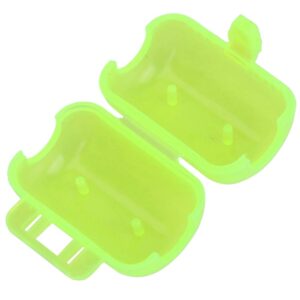 50 Pcs Plastic Fishing Hook Box Clamshell Fluorescent Yellow Squid Lure Hook Box Cover Case Fishing Accessory Tackle Box(Small)