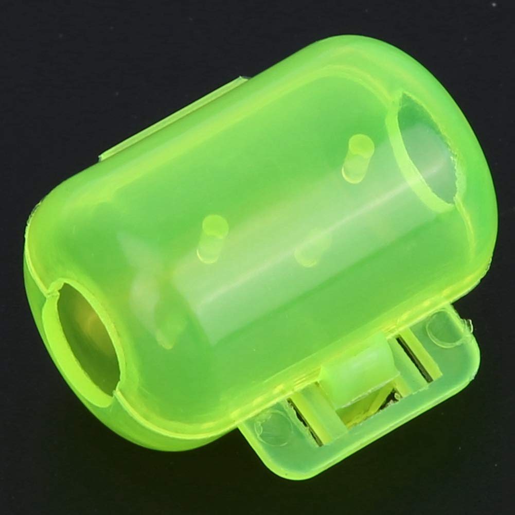 50 Pcs Plastic Fishing Hook Box Clamshell Fluorescent Yellow Squid Lure Hook Box Cover Case Fishing Accessory Tackle Box(Small)