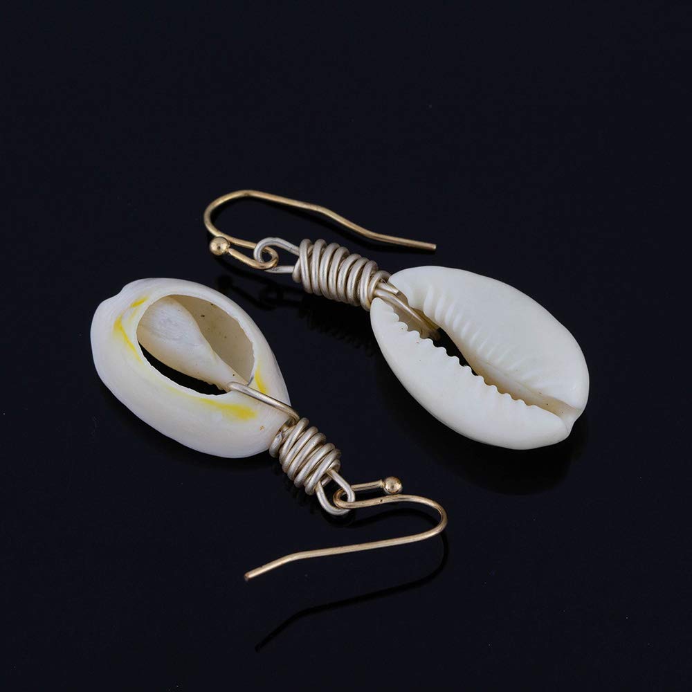 Soul Statement Women's Summer Earrings, Cowrie Shell Dangle Earring Set for Women, Festival Trendy Fashion Accessories