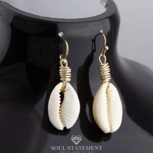 Soul Statement Women's Summer Earrings, Cowrie Shell Dangle Earring Set for Women, Festival Trendy Fashion Accessories