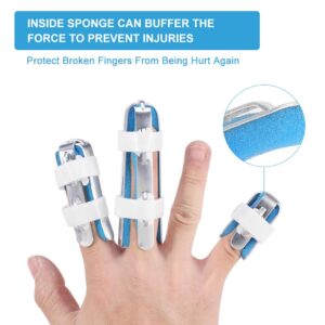 Zyyini Finger Splints, 4-Sided Aluminium Finger Hand Splint Finger Support Brace for Broken Fingers Joint Protection Finger Injury Protector(S)