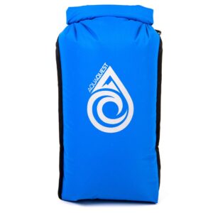 aquaquest sea view clear dry bag - small 5l light waterproof sack - for rafting, paddle boarding, boating - blue