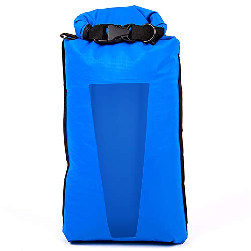 AquaQuest Sea View Clear Dry Bag - Small 5L Light Waterproof Sack - For Rafting, Paddle Boarding, Boating - Blue