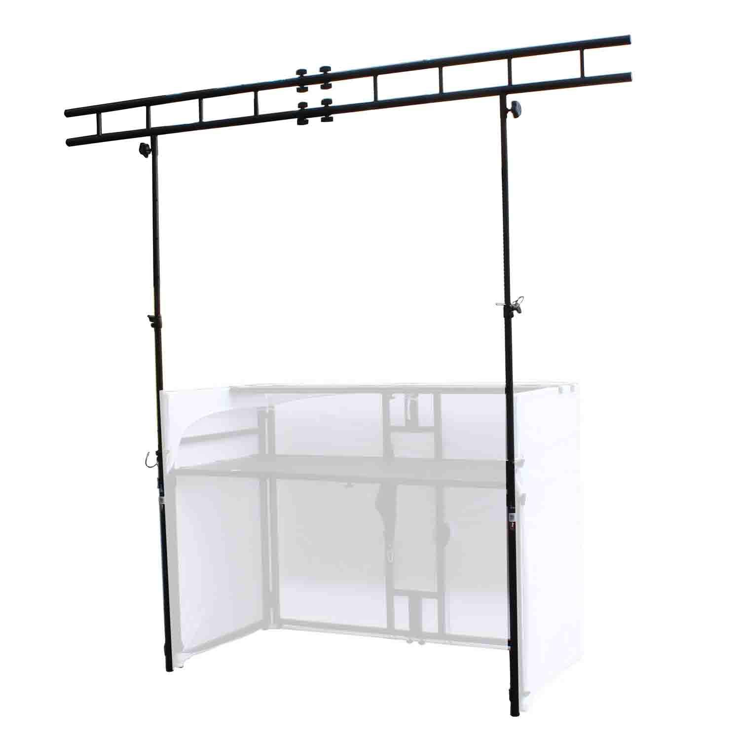 Prox XF-MESAMEDIAMK2 DJ Facade Table Station Includes TV Mount, White & Black Scrims and Carry Bag