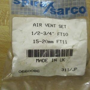 Spirax Sarco 0660086 Air Vent Set FT11 FT10