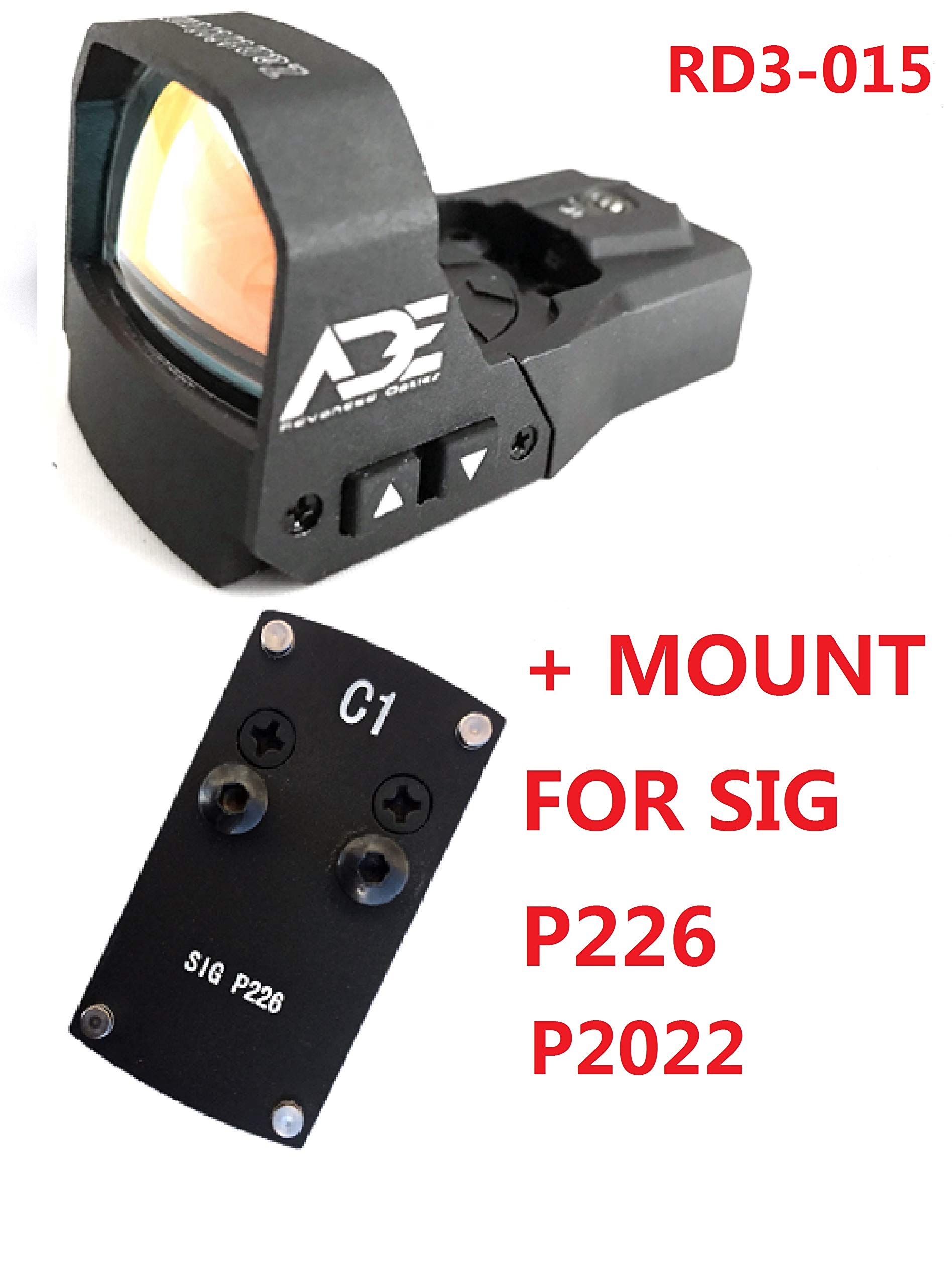 Ade Advanced Optics Zantitium RD3-015 Red Dot Reflex Sight for Sig Sauer P226 P2022 Pistol