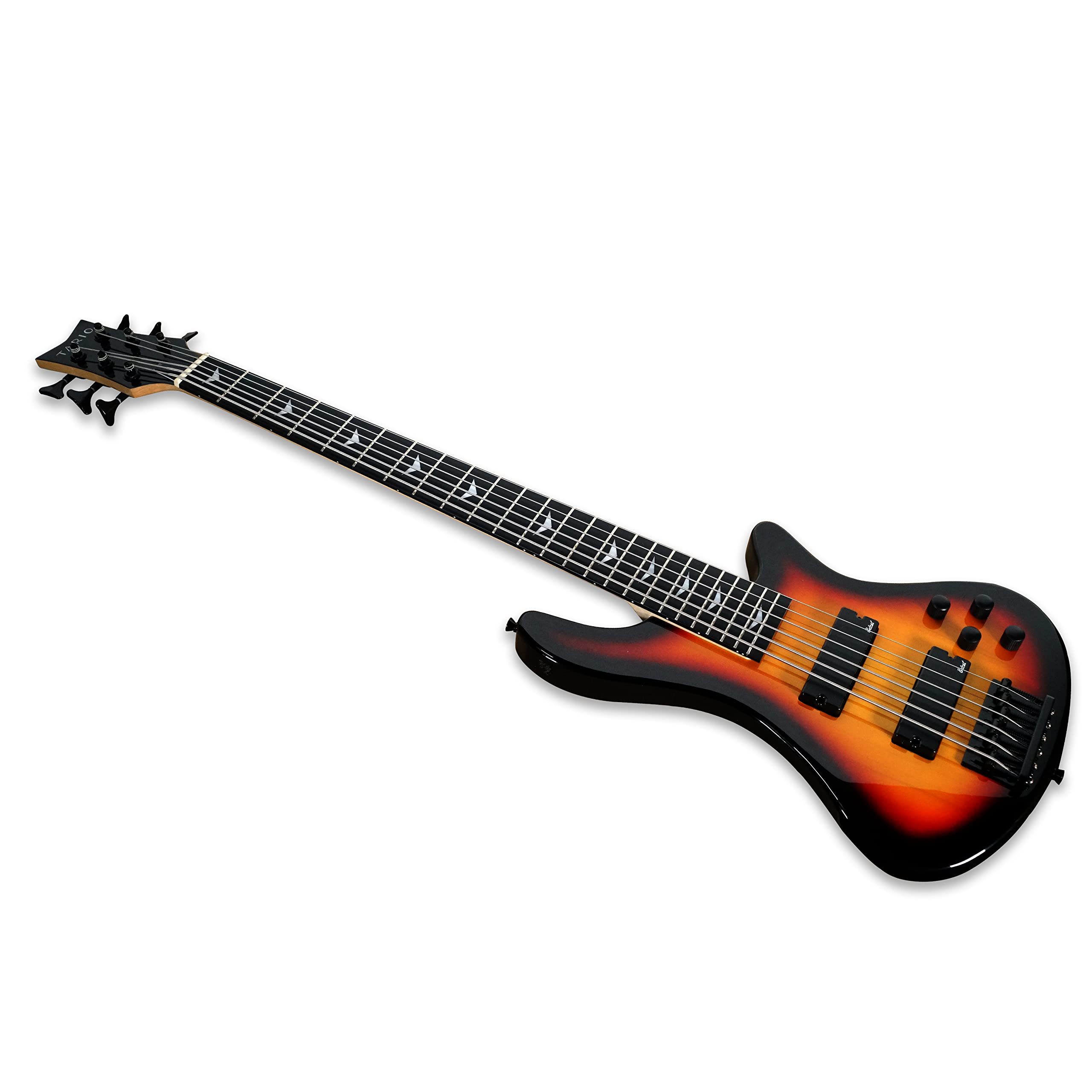 TARIO 6 String Electric Bass Bolt_On Maple Neck,Poplar Body Sunburst