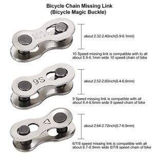 Bike Link Plier + Chain Wear Gauge + 6 Pairs Bicycle Missing Link, Chain Plier Quick Link Plier for 6/7/8/9/10 Speed Chains Repair | Professional Bicycle Chain Tool Kit