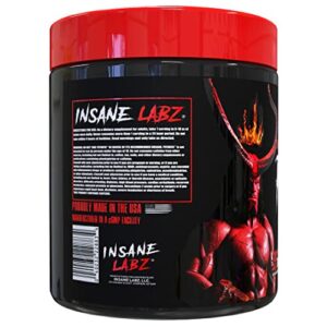 Insane Labz Hellboy Edition, High Stimulant Pre Workout Powder and NO Booster with Beta Alanine, L Citrulline, and Caffeine, Boosts Focus, Energy, Endurance, Nitric Oxide Levels, 35 Srvgs, Fruit Punch