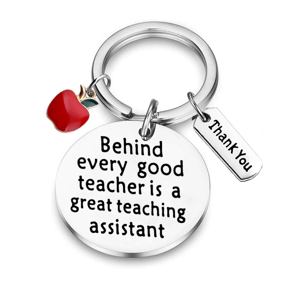 BAUNA Teaching Assistant Gift Teacher's Aide Key Chain Thank You Gift