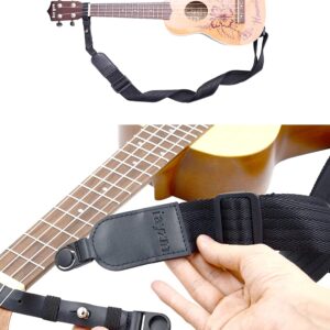 Rayzm Ukulele Strap, Soft Non-slip Nylon Shoulder Strap for Ukulele or Small Size Guitar, Length Adjustable, a Metal End-Pin Included