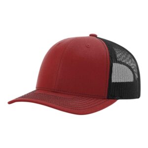 Richardson Snapback Trucker Cap Adjustable Cardinal/Black