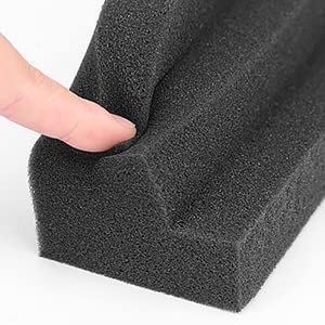 DEKIRU Acoustic Foam Bass Traps Corner Block foam, Studio Foam Sound Proof Foam Panles Noise Dampening Wall Soundproofing Padding, Ideal for Studio, Home or Theater (12"X3"X3", Black)