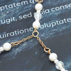 Olbye Pearl Toe Ring Anklet Bracelet Gold Barefoot Sandals Personalize Foot Chain Jewelry for Women Beach Wedding 2 Pcs