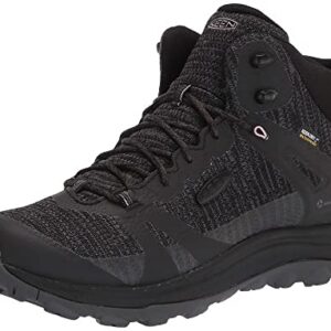 KEEN Womens Terradora 2 Waterproof Mid Height Hiking Boot, Black/Magnet, 8.5 US