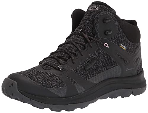 KEEN Womens Terradora 2 Waterproof Mid Height Hiking Boot, Black/Magnet, 8.5 US