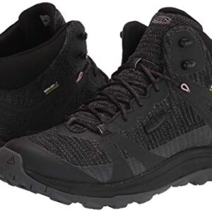 KEEN Womens Terradora 2 Waterproof Mid Height Hiking Boot, Black/Magnet, 8.5 US