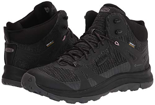 KEEN Womens Terradora 2 Waterproof Mid Height Hiking Boot, Black/Magnet, 8.5 US