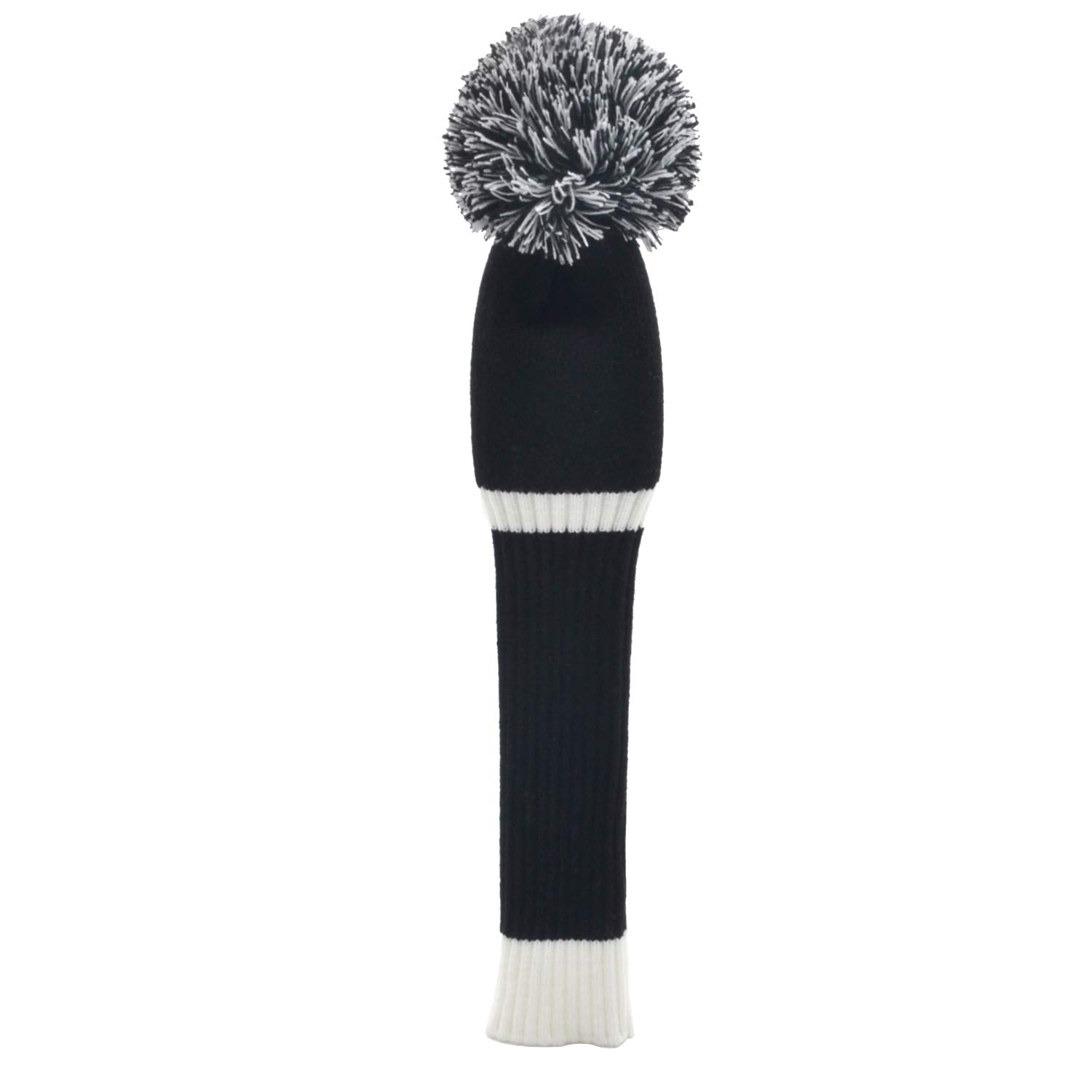 LOXASUM Golf Head Covers for Driver Fairway Woods with Long Neck Design Vintage Sock Pom Pom Golf Club Headcovers