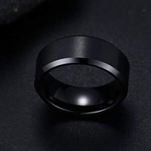 PJ Jewelry 8mm Tungsten Carbide Wicca Pagan Triple Moon Goddess Wedding Bands Engagement Ring for Men Women