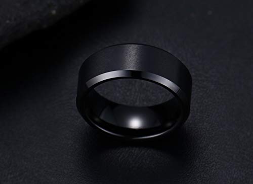 PJ Jewelry 8mm Tungsten Carbide Wicca Pagan Triple Moon Goddess Wedding Bands Engagement Ring for Men Women