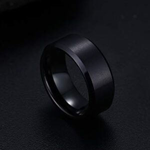 PJ Jewelry 8mm Tungsten Carbide Wicca Pagan Triple Moon Goddess Wedding Bands Engagement Ring for Men Women