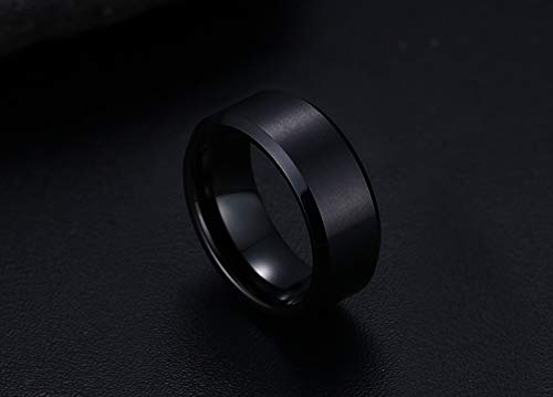 PJ Jewelry 8mm Tungsten Carbide Wicca Pagan Triple Moon Goddess Wedding Bands Engagement Ring for Men Women