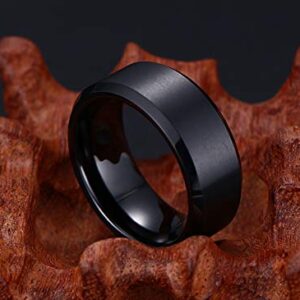 PJ Jewelry 8mm Tungsten Carbide Wicca Pagan Triple Moon Goddess Wedding Bands Engagement Ring for Men Women