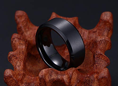 PJ Jewelry 8mm Tungsten Carbide Wicca Pagan Triple Moon Goddess Wedding Bands Engagement Ring for Men Women