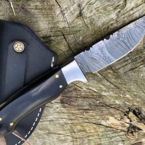 Perkin Damascus Steel Hunting Knife Bushcraft Camping Outdoor- SK1100