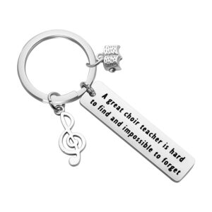 seiraa music teacher gift a truly great choir teacher is hard to find keychain thank you gift for choir(choir teacher keychain)